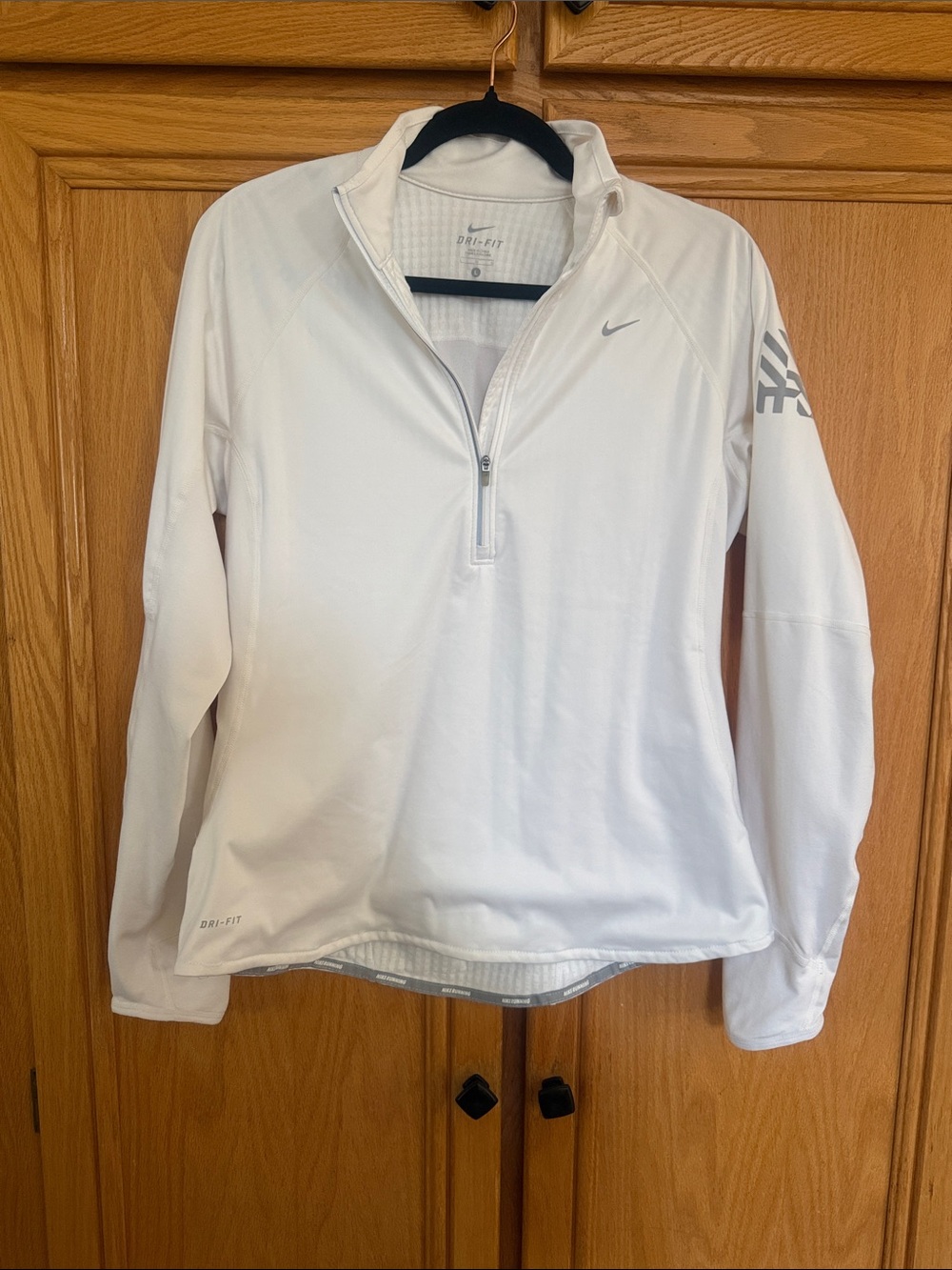 Nike Women's White Half-Zip Dri-FIT Pullover Jacket